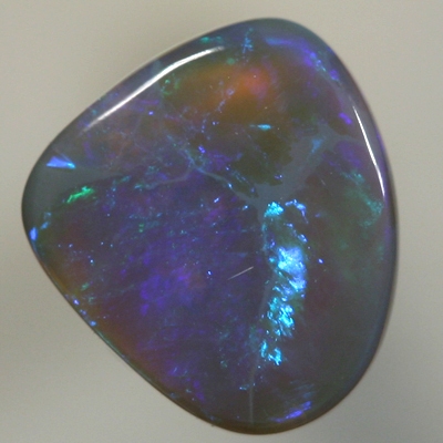 SOLID SEMI BLACK OPAL Bright rolling flashes of green, turquosie and peacock blue